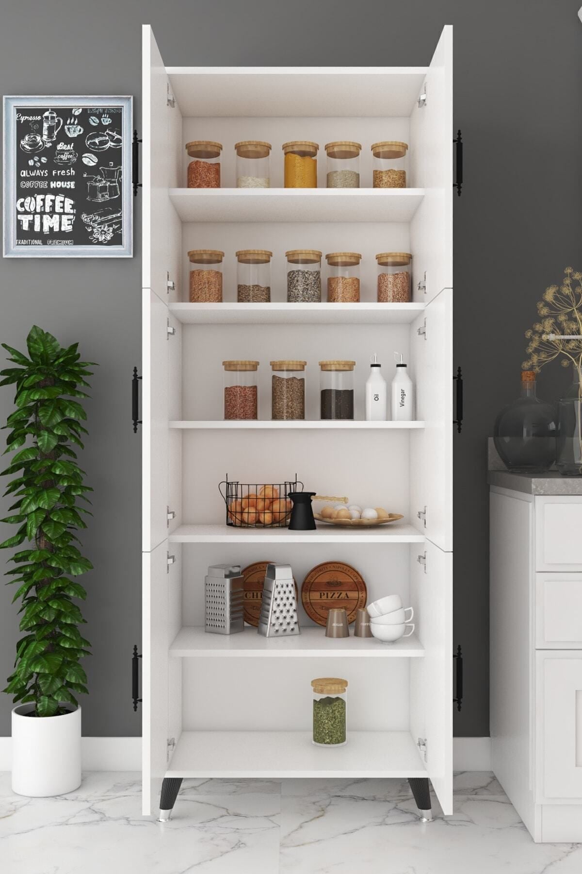 Çok Amaçlı Kiler, Banyo, Ayakkabılık, Balkon Dolap - Beyaz