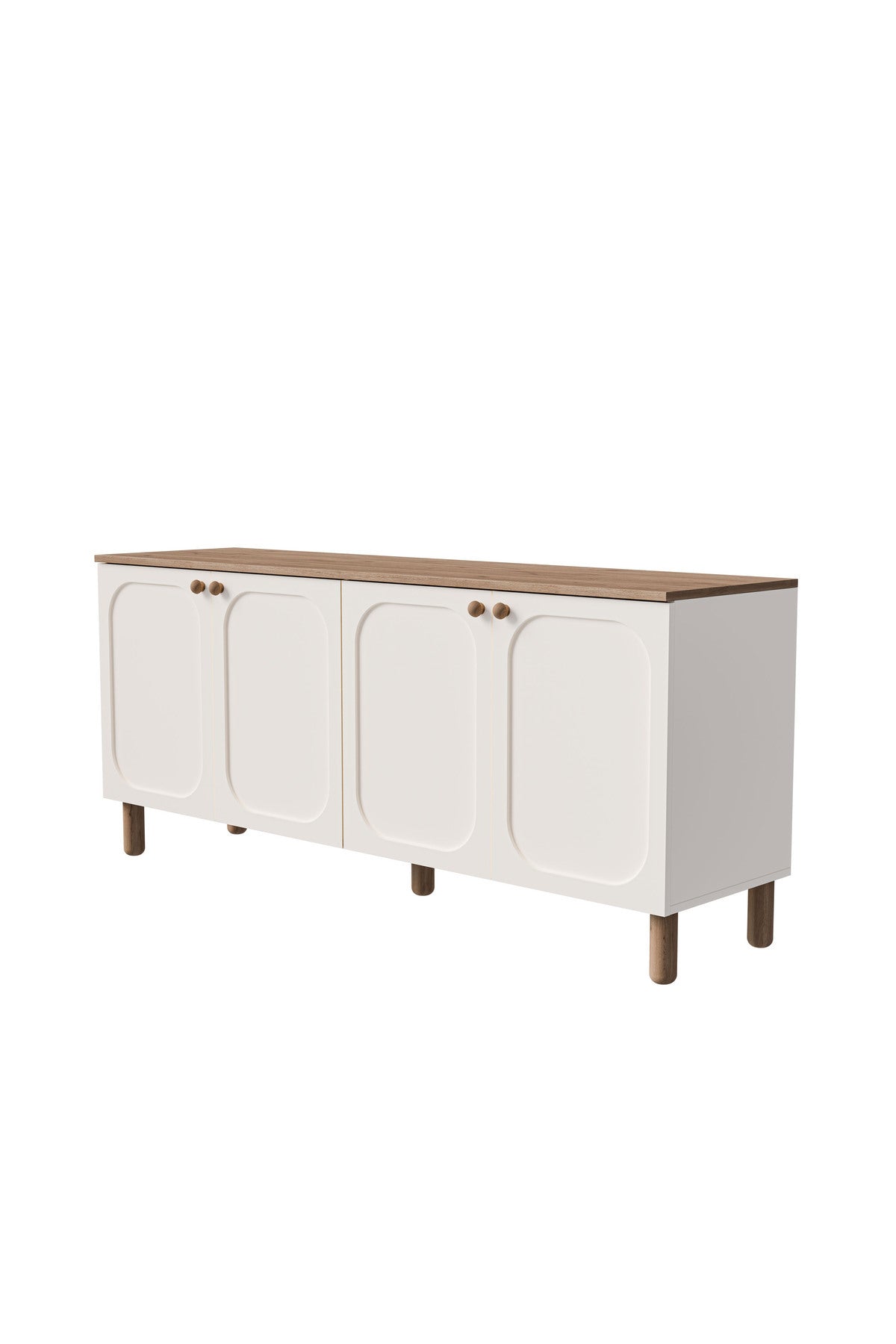 1700 Monza 180 Cm (Membran MDF Kapaklı) Bohem Konsol Sepet-Beyaz - Sepet-Beyaz